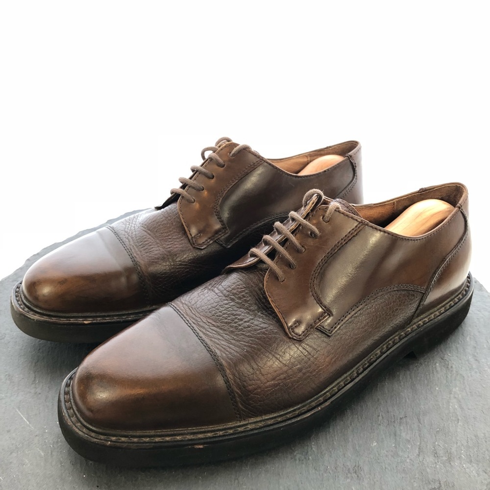 Florsheim brown leather cap toe oxfords size 8M - Picture 1 of 8